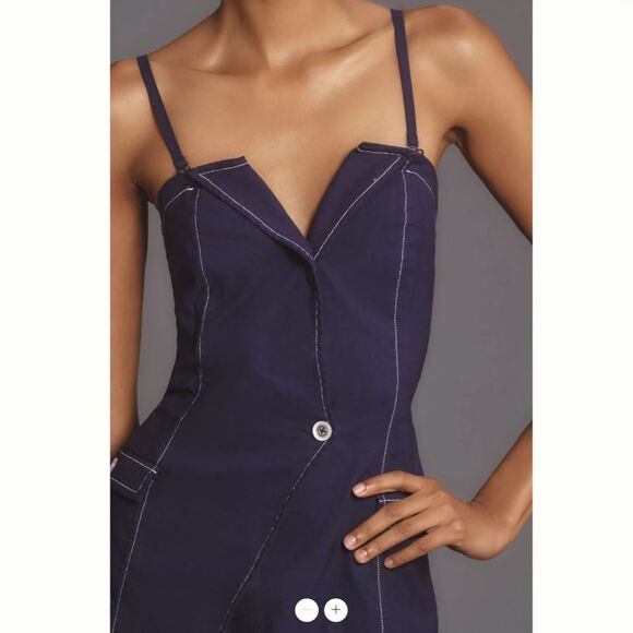 Anthropologie Maeve Strapless Linen Mini Dress - Picture 3 of 4